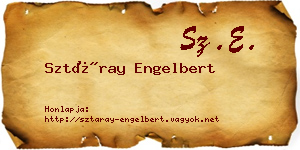 Sztáray Engelbert névjegykártya